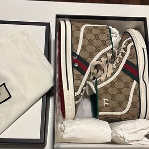 Gucci High-Top Sneakers with Signature Pattern